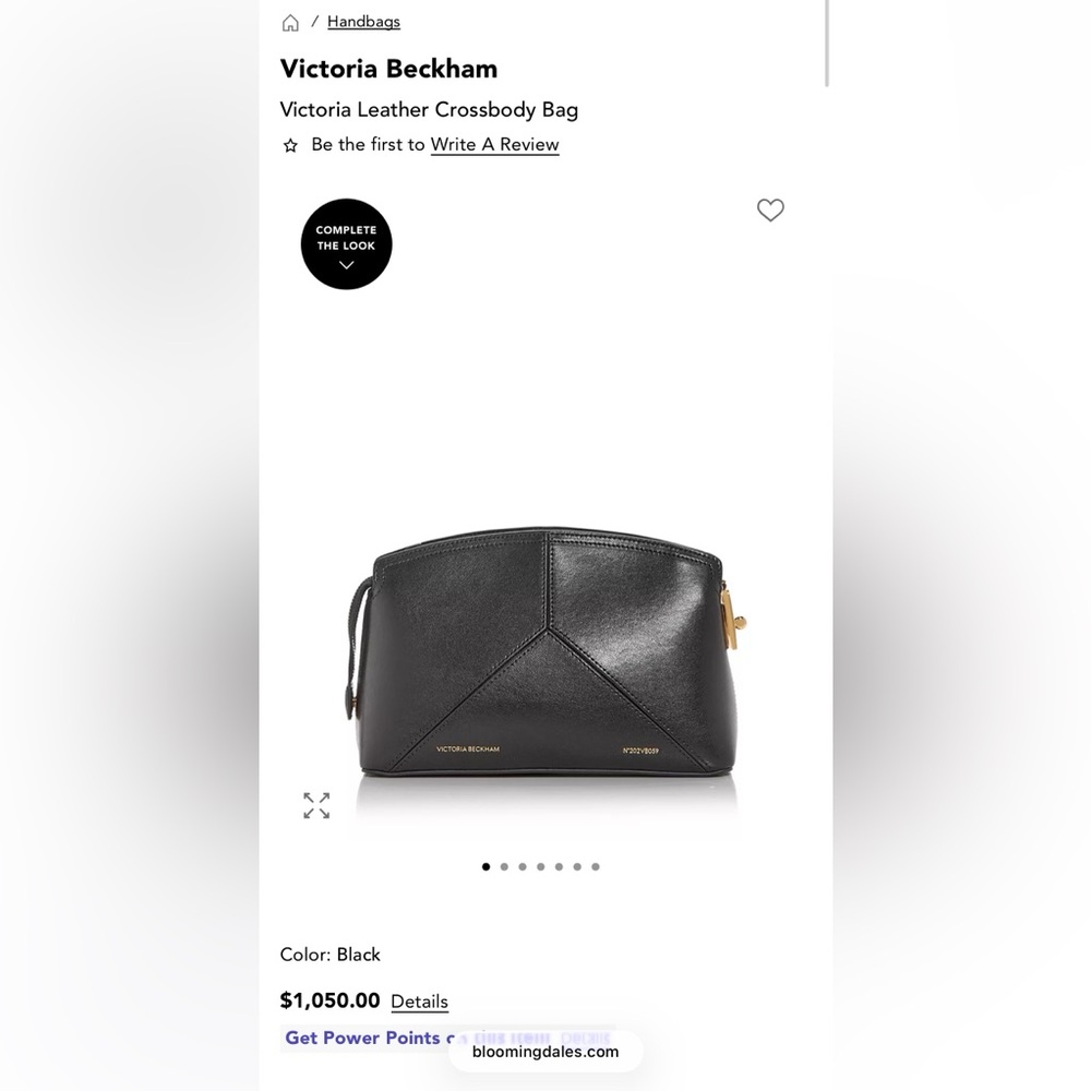 Victoria Beckham Black Leather Crossbody Bag